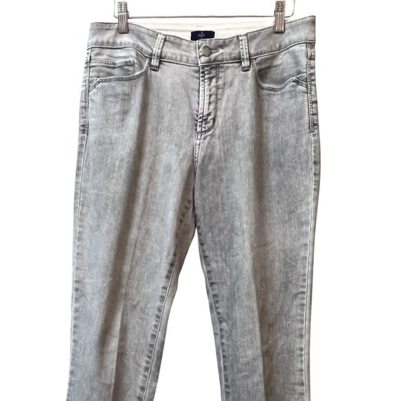 NYDJ Women's Ankle Jeans Gray Wash Denim Lift Tuck Technology Slim Leg Size 8 - Picture 3 of 13